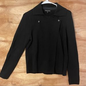 Eileen Fisher Womens Sm Black Snap Sweater Jacket